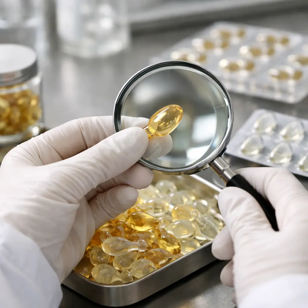 serum capsule shell inspection during cosmetic manufacturing quality control