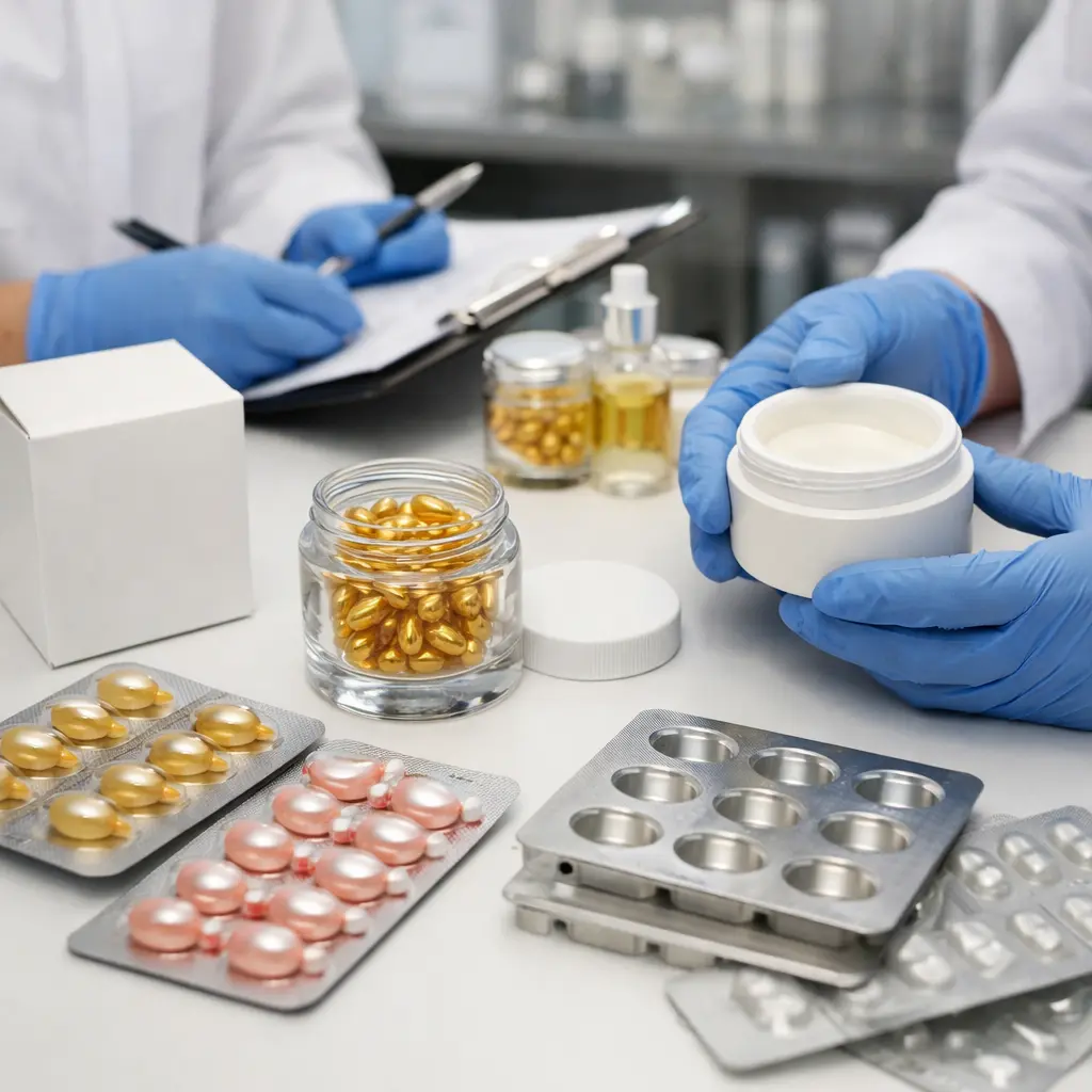 Retinol capsule packaging compatibility review with blister and cosmetic jar formats