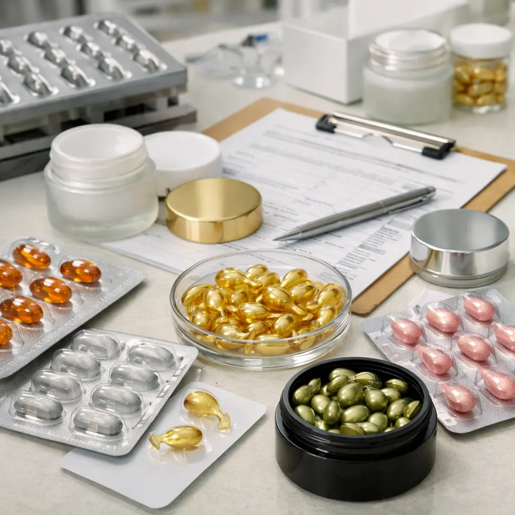 Serum capsule blister and jar packaging compatibility review for skincare production