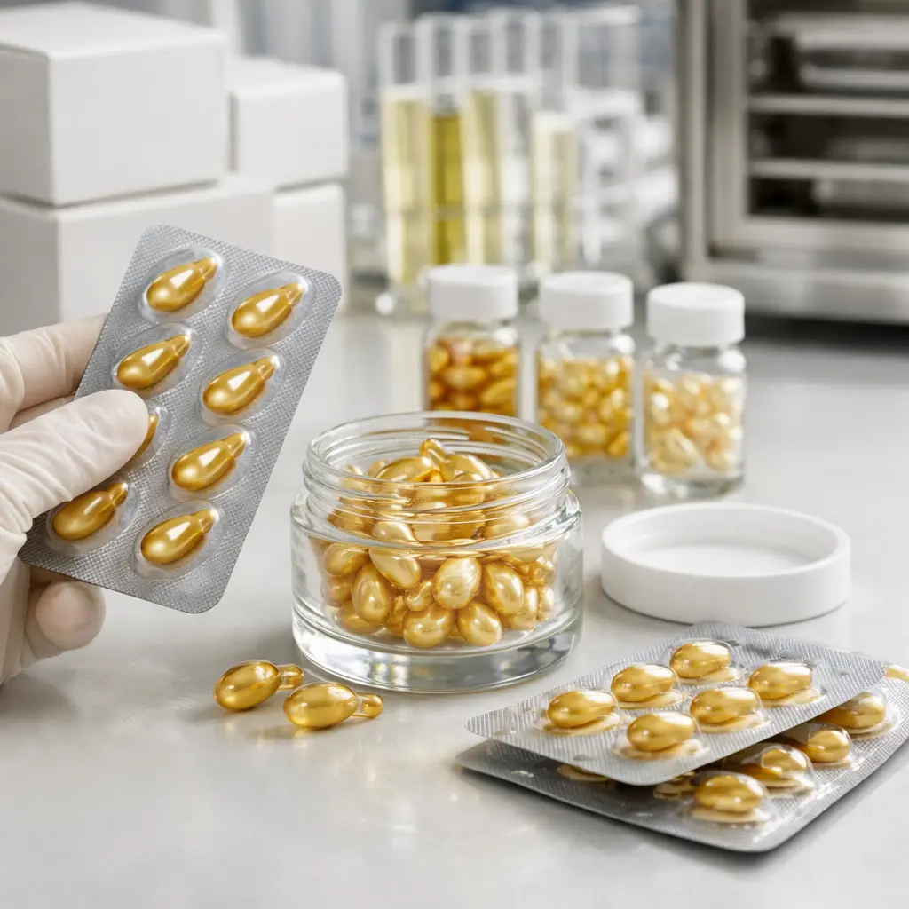 Retinol capsule blister and jar packaging compatibility review