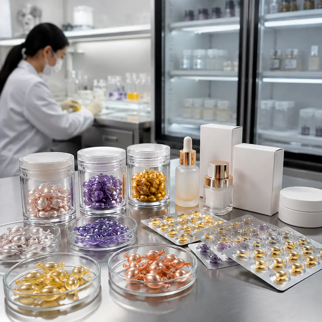 Serum capsule stability testing for heat, humidity, oxidation, and packaging compatibility