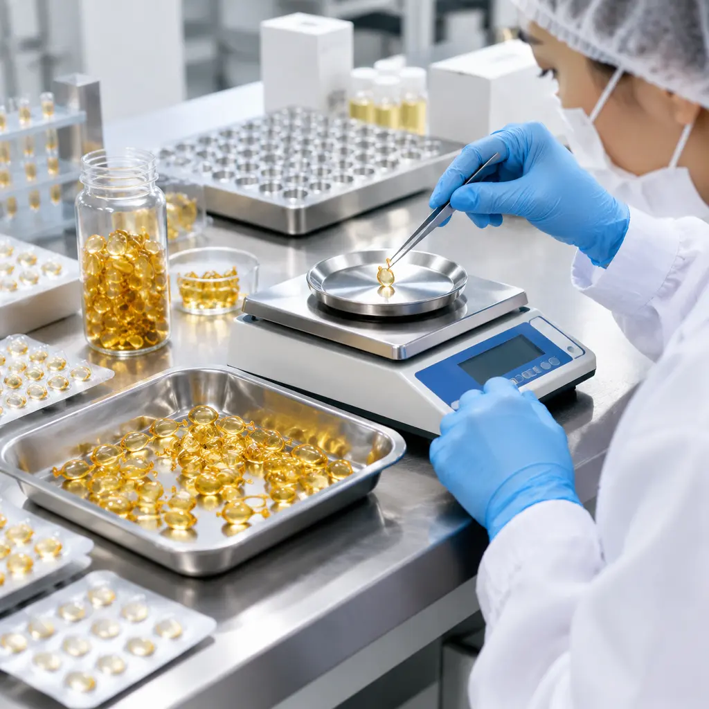 fill weight sampling for private label skincare capsules