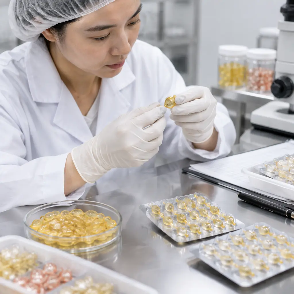 Serum capsule shell and blister packaging QC inspection during stability review