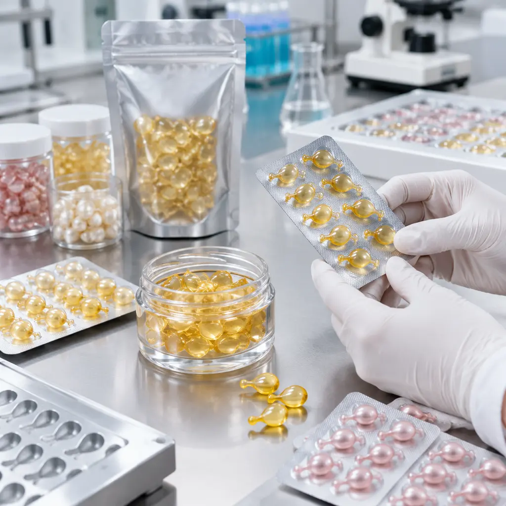 Facial oil and retinol capsule packaging compatibility review with blister jar and pouch formats