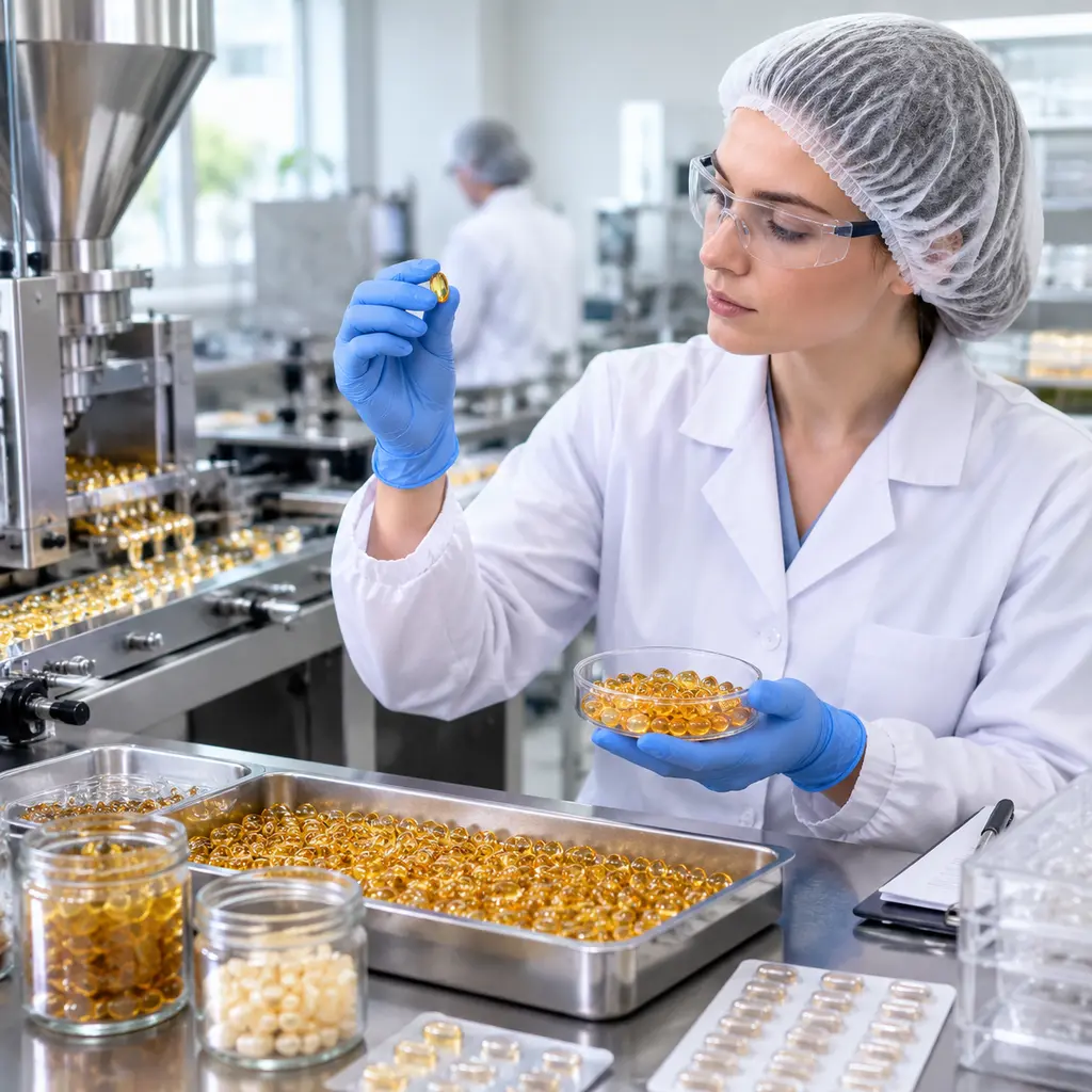 Cosmetic softgel capsule shell inspection during serum capsule manufacturing