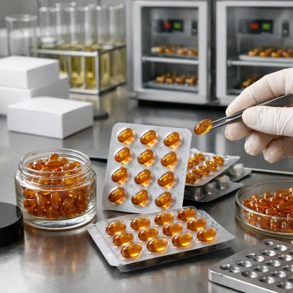 retinol capsule packaging review in a stability lab