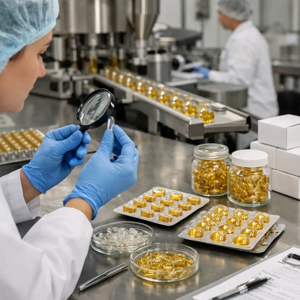 vegan capsule shell and seam integrity inspection