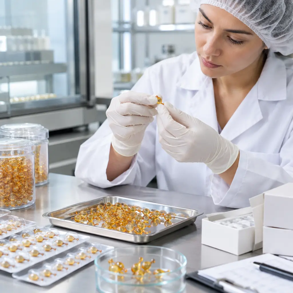 QC inspection of serum capsules and packaging after heat and humidity storage review