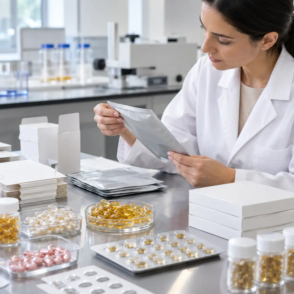 Serum capsule pouch and carton packaging compatibility review