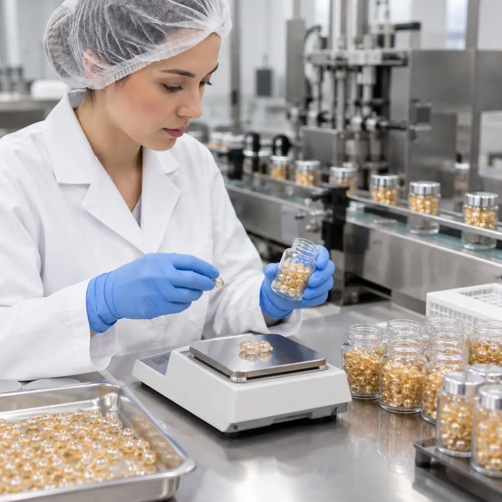 Serum capsule fill-weight sampling and jar packaging QC inspection