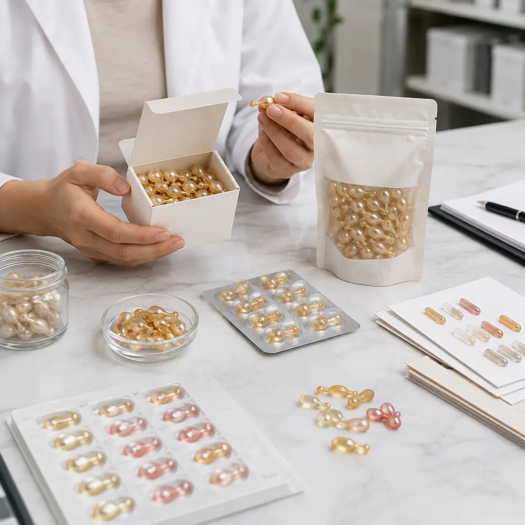 Serum capsule carton and pouch packaging review for different sales channels