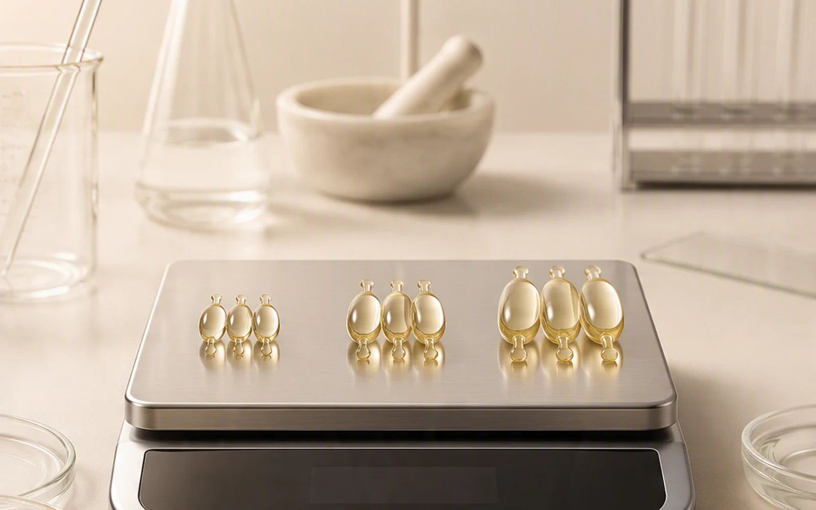 Cleansing capsule fill-weight guide